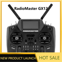 Radiomaster GX12 Digital ELRS Radio Controller - Gemini XROSSBAND 1000Hz, CNC 3D Hall Gimbal, Dual Band Antenna for FPV