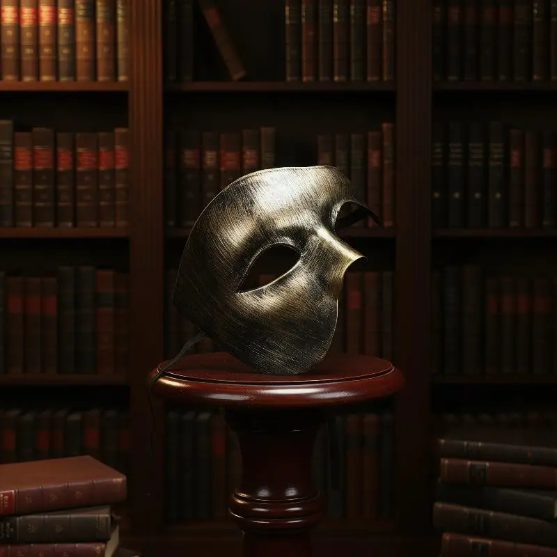Phantom Cosplay Halbgesichtsmaske Hochwertig Leichtgewichtig Langlebig für Maskenball Karneval Themenveranstaltungen – Detail 2