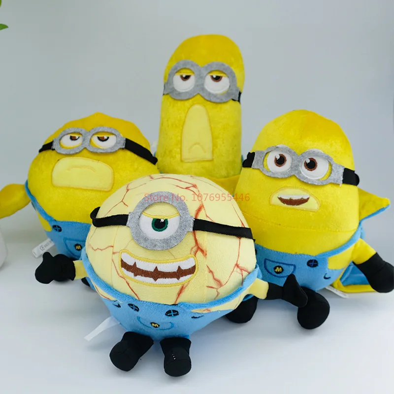 2024 Despicable Me 4 Figures Plush Doll Toy Super Minions Daddy Minion Stuffed Plush Model Toy Cartoon Decoration Gift