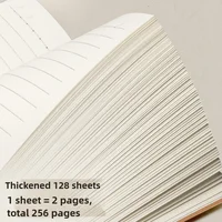 A6 Pocket Thickened Notebook 256 Pages 128 Sheets Line Blank Grid Inner Pages Kraft Paper Cover Small Notepad Book 3
