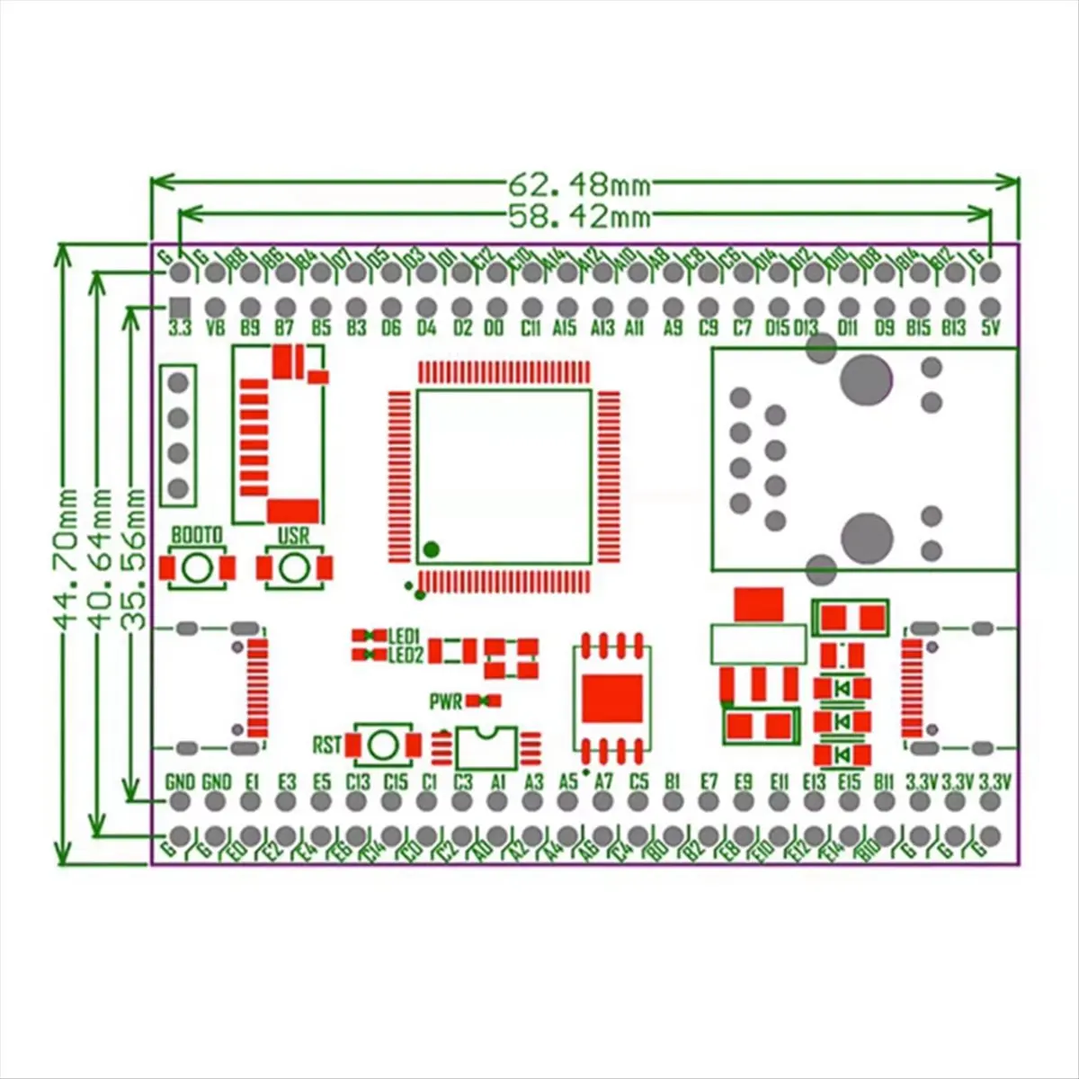 A59E CH32V307VCT6 Core Board Single-Chip Microcomputer Development Board 32-Bit RISCV Controller Supports RT-Thread