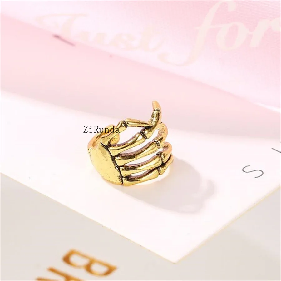 جديد الموضة الرجعية شخصية اليد العمود الفقري أسلوب فاسق الأذن كليب أقراط #3