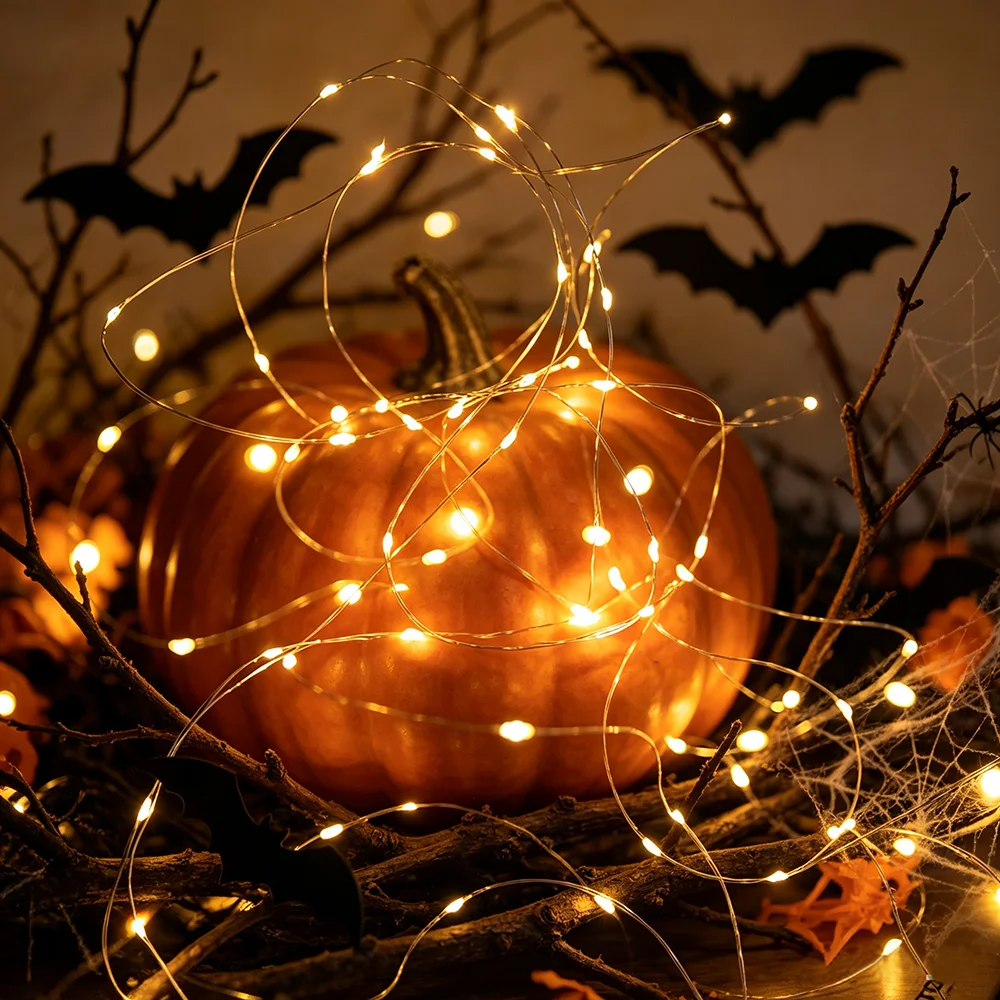 1pc/ 2pcs/ 3pcs Fairy String Lights Battery Operated, 20LEDs/ 50LEDs/ 100LEDs String Light with Flash Fairy Christmas Lights view 4