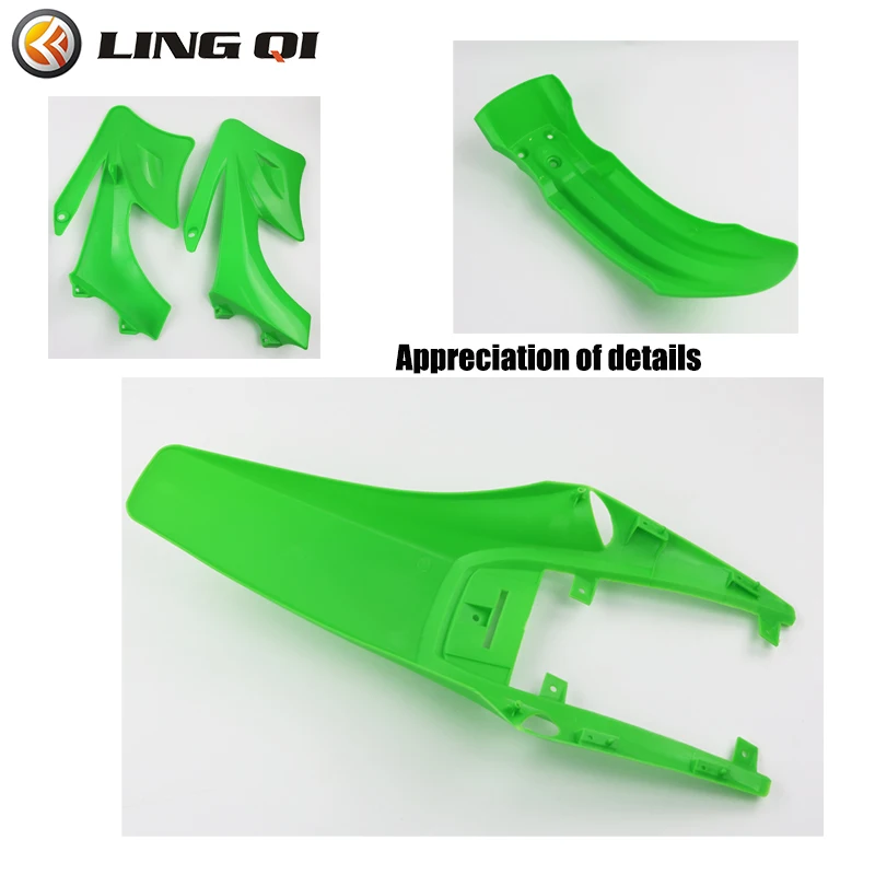 LING QI Motorcycle Plastic Cover Fairing Kits Mudguard Fenders For Apollo Orion Pit Bike Motocross 110 125 140 150 200CC