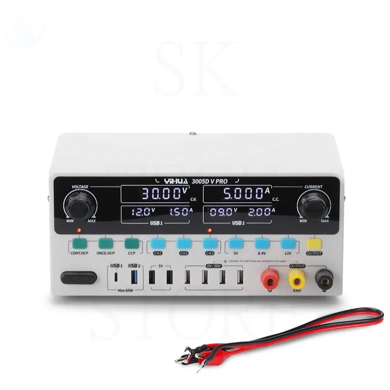 YIHUA DC Laboratory Power Supply Adjustable Voltage Regulator Switch Bench Power Source Interface 3005D V/3005D V PRO