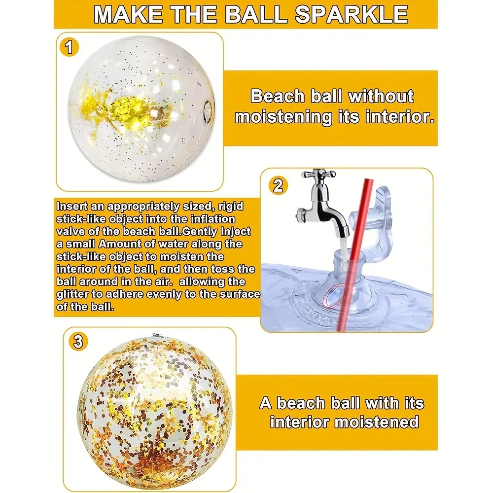 1 قطعة كرة شاطئ قابلة للنفخ بولي كلوريد الفينيل ترتر بالصيف شاطئ حمام سباحة حفلة الرياضات المائية متعة الملحقات