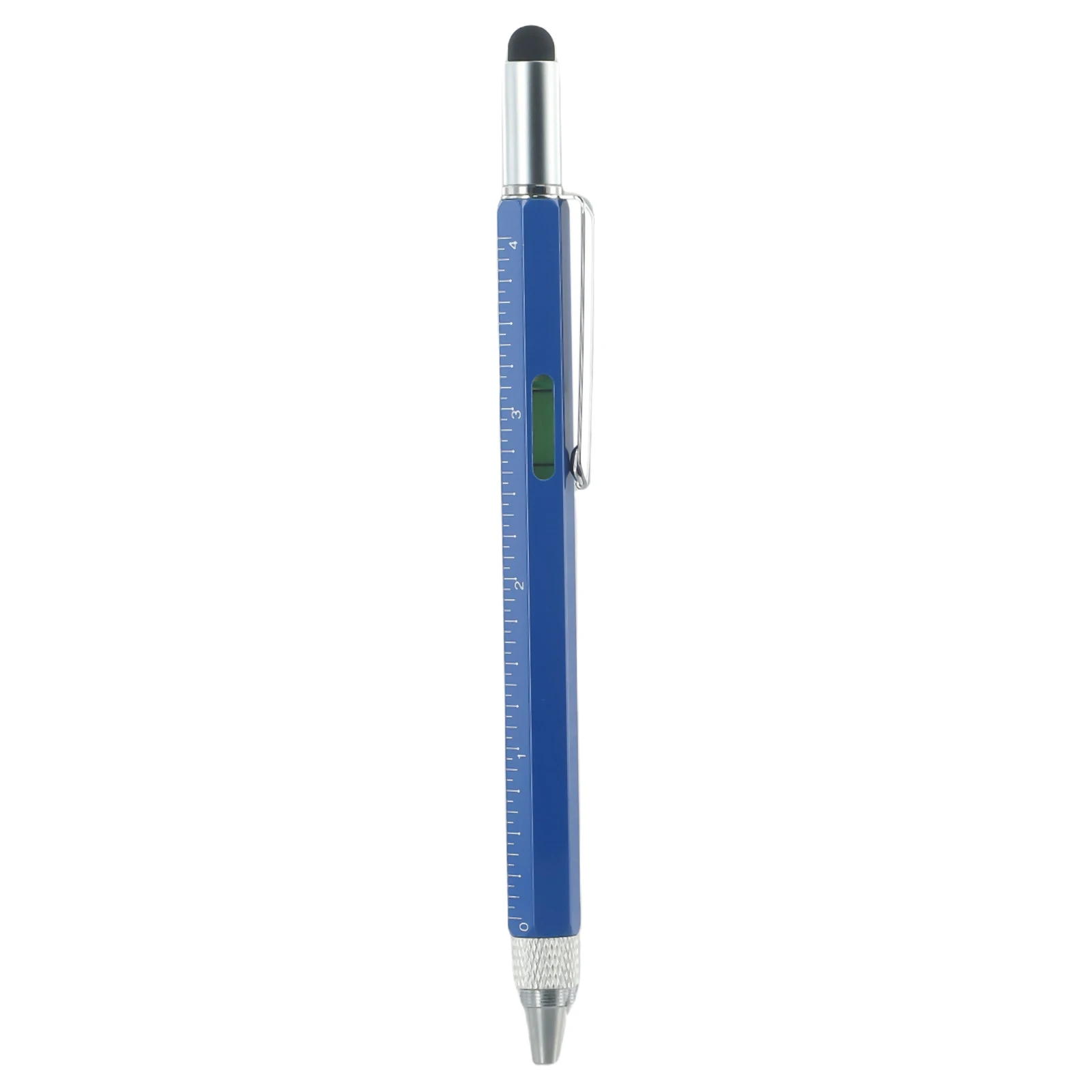 6 In 1 Multifunctional Tool Pen Versatile Tools Bubble Level Cm/inch Ruler Flat / Cross Screwdriver Refillable Refills