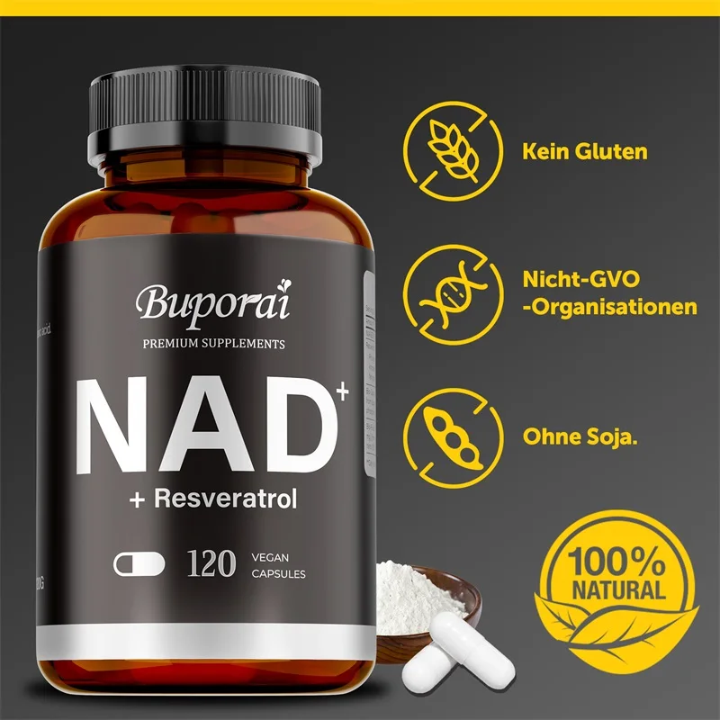 

NAD+ Supplements - for Improving Nad Levels,Cell Repair&Growth,Immunity,Energy,Muscle& Healthy Aging,Increases Skin Elasticity