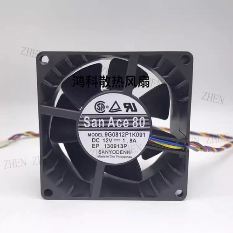 

Y FOR Sanyo 9G0812P1K091 8038 DC12V 1.8A 8CM 4-Wire Server Cooling Fan