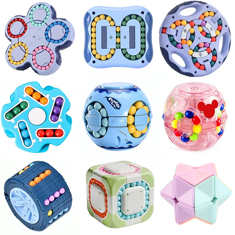 Mehrere Funktionen Fidget Spinner MagicColorfu Bohnen Finger Spinning lindert StressDekompressionswerkzeug für Kinder und Erwachsene