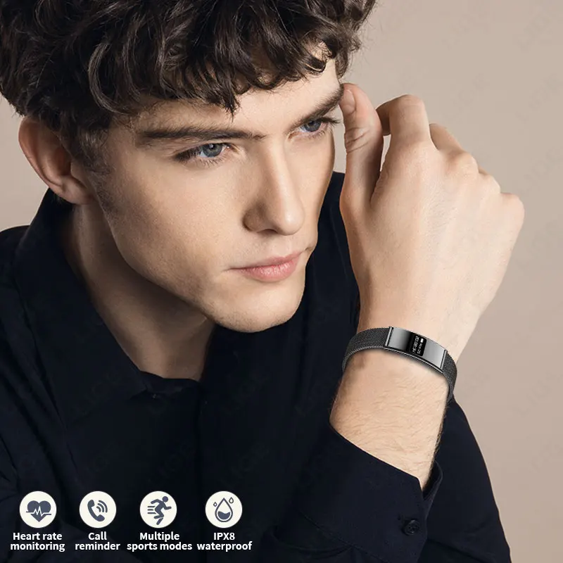 

LIGE Smart Bracelet Call Reminder Health Heart Rate Monitor Utra-thin Wristband Smart Watch Sport Fitness Tracker Pedometer