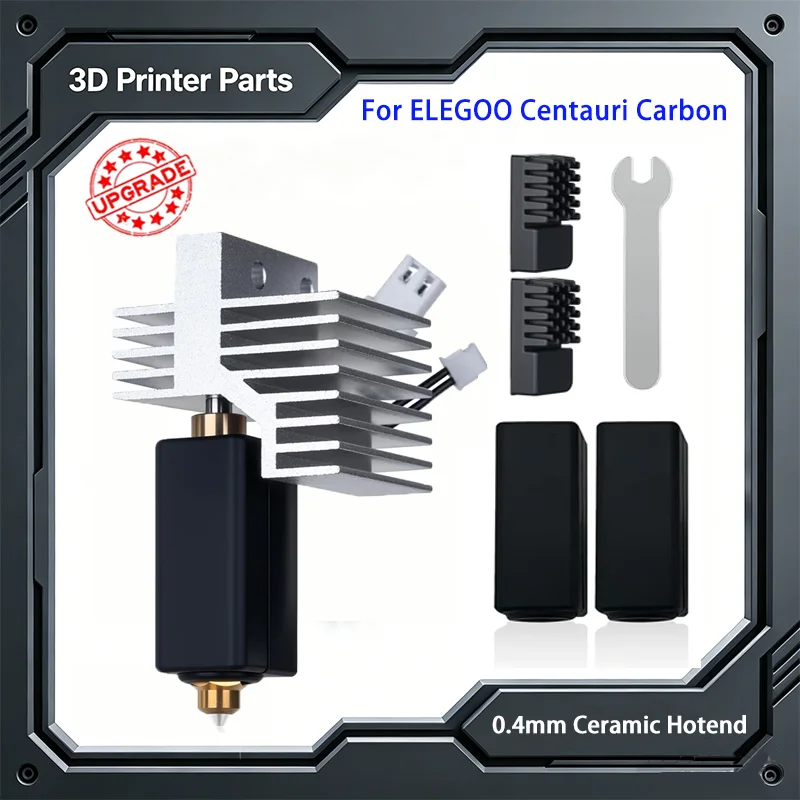 

For ELEGOO Centauri Carbon Upgrade 0.4MM Ceramic Hotend Head Extruder Hot End for Elegoo Centauri Carbon 3D Printer Parts