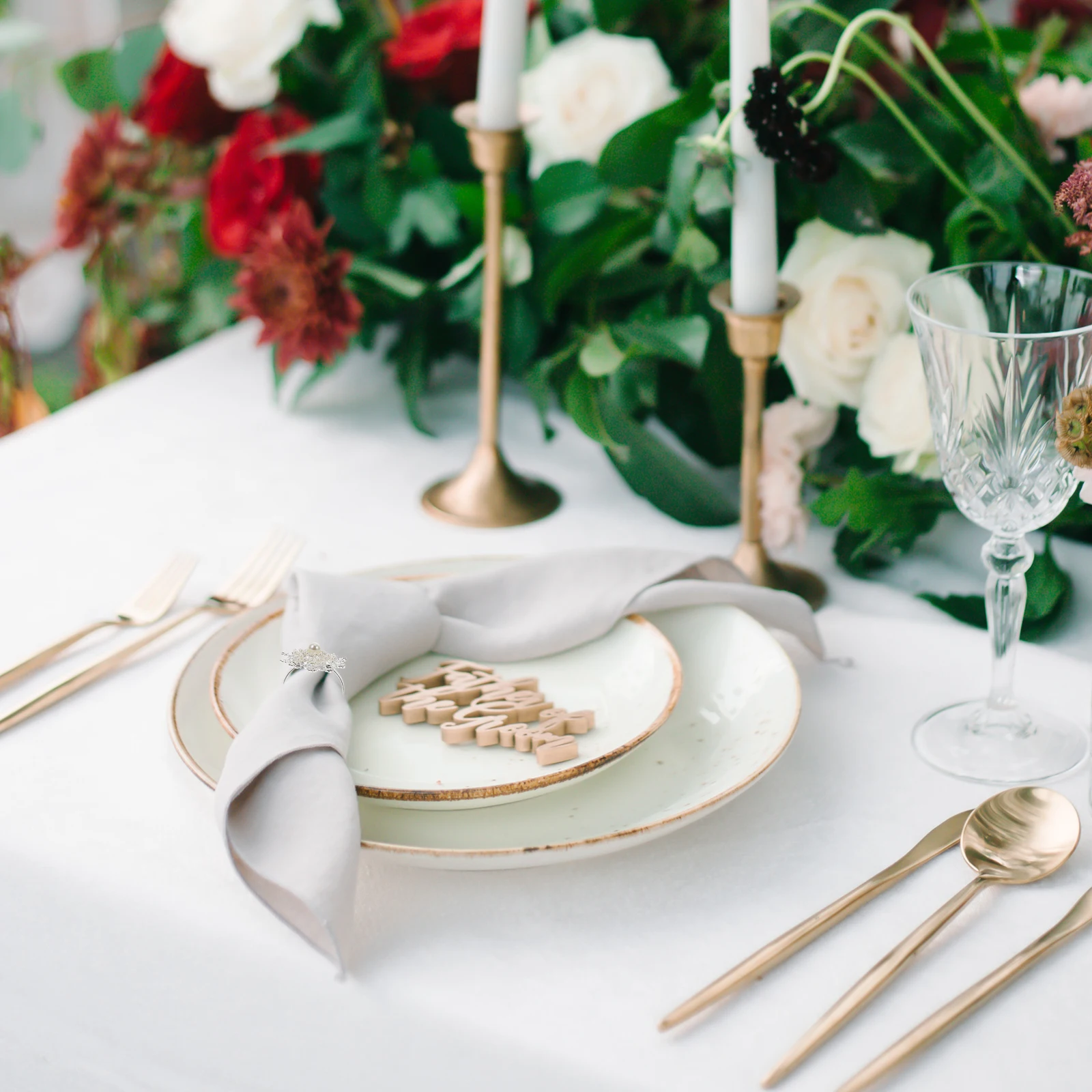 

6Pcs Creative Napkin Buckles Elegant Christmas Party Supplies High Quality Long Service Hotel Restaurant Decor