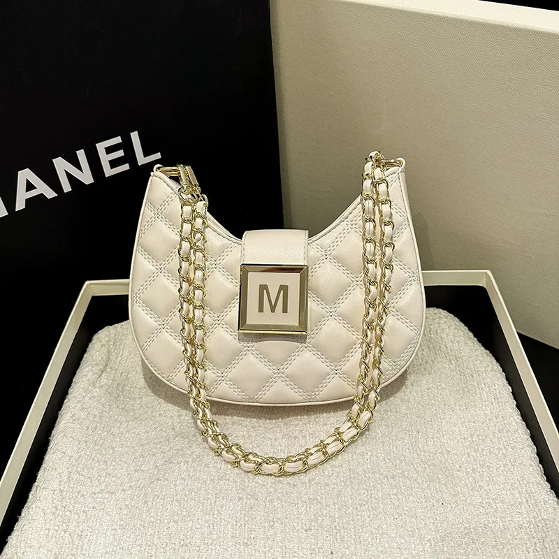 

2025 Designer Shoulder Bag - Women's Crystal Chain Armpit Purse, Trendy Multi-Way Crossbody for Night Out & Daily Use