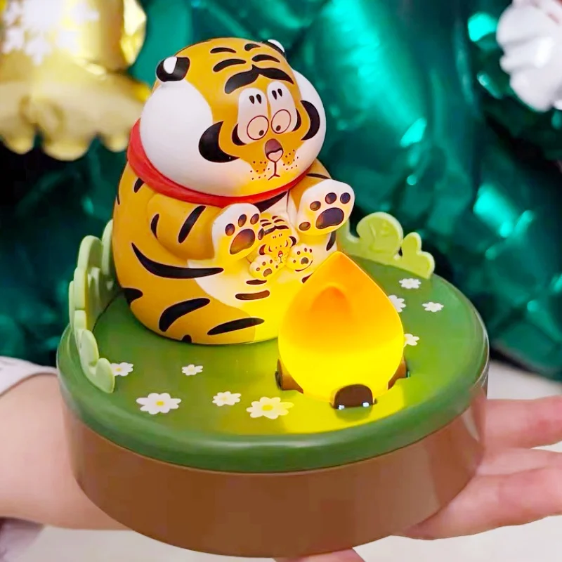 

Genuine I Am Not Fat Tiger Campfire Style Series Cute Action Figure Kawaii Anime Figures Dolls Ornament Cute Cartoon Toy Gift