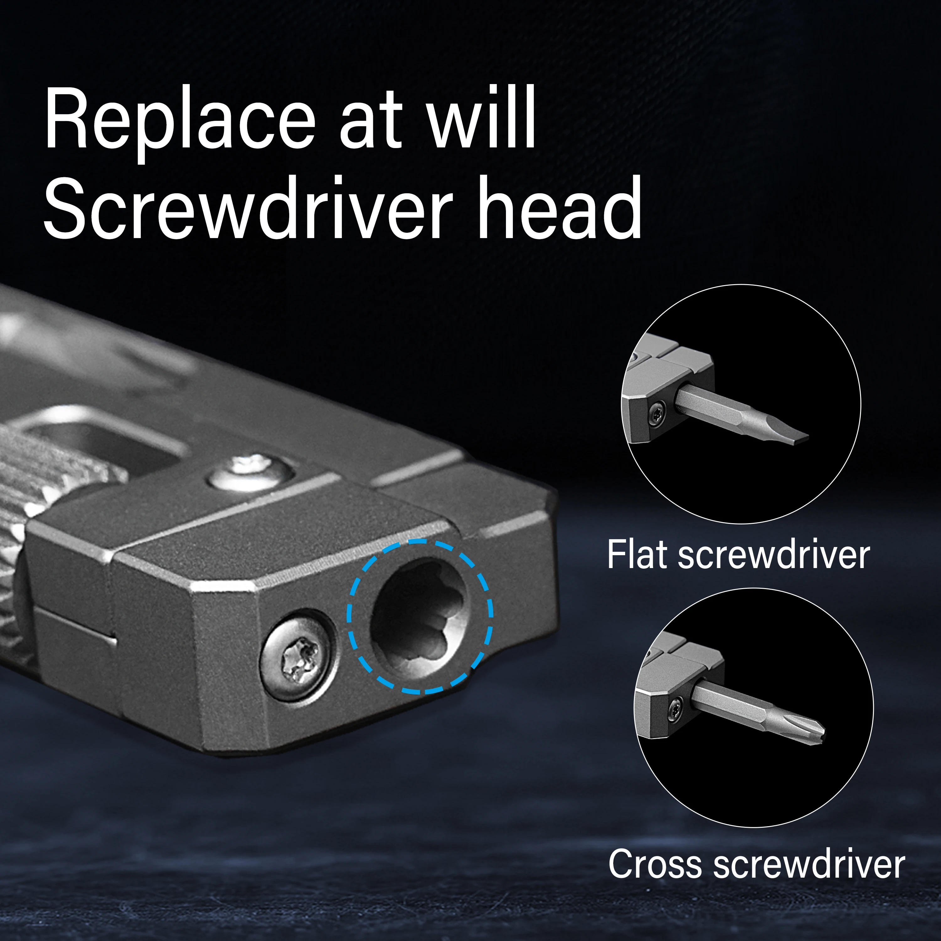 Very Practical Outdoor EDC Mini Cross Screwdriver And Straight Screwdriver Adjustable Wrench