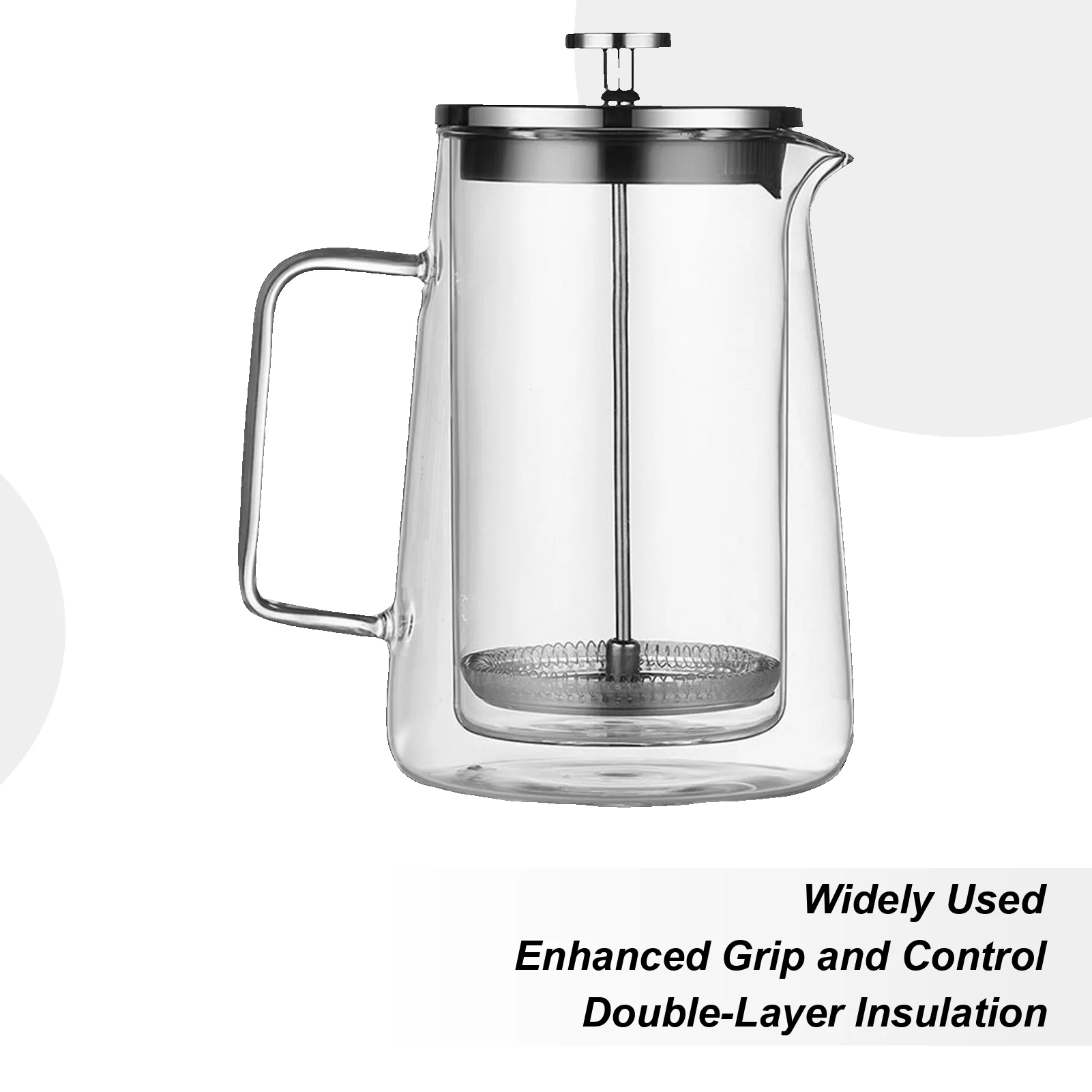 

Кофеварка-пресс из стекла и нержавеющей стали с двойными стенками, термоизолированная, для кемпинга, путешествий, чая, кафе, дома, офиса