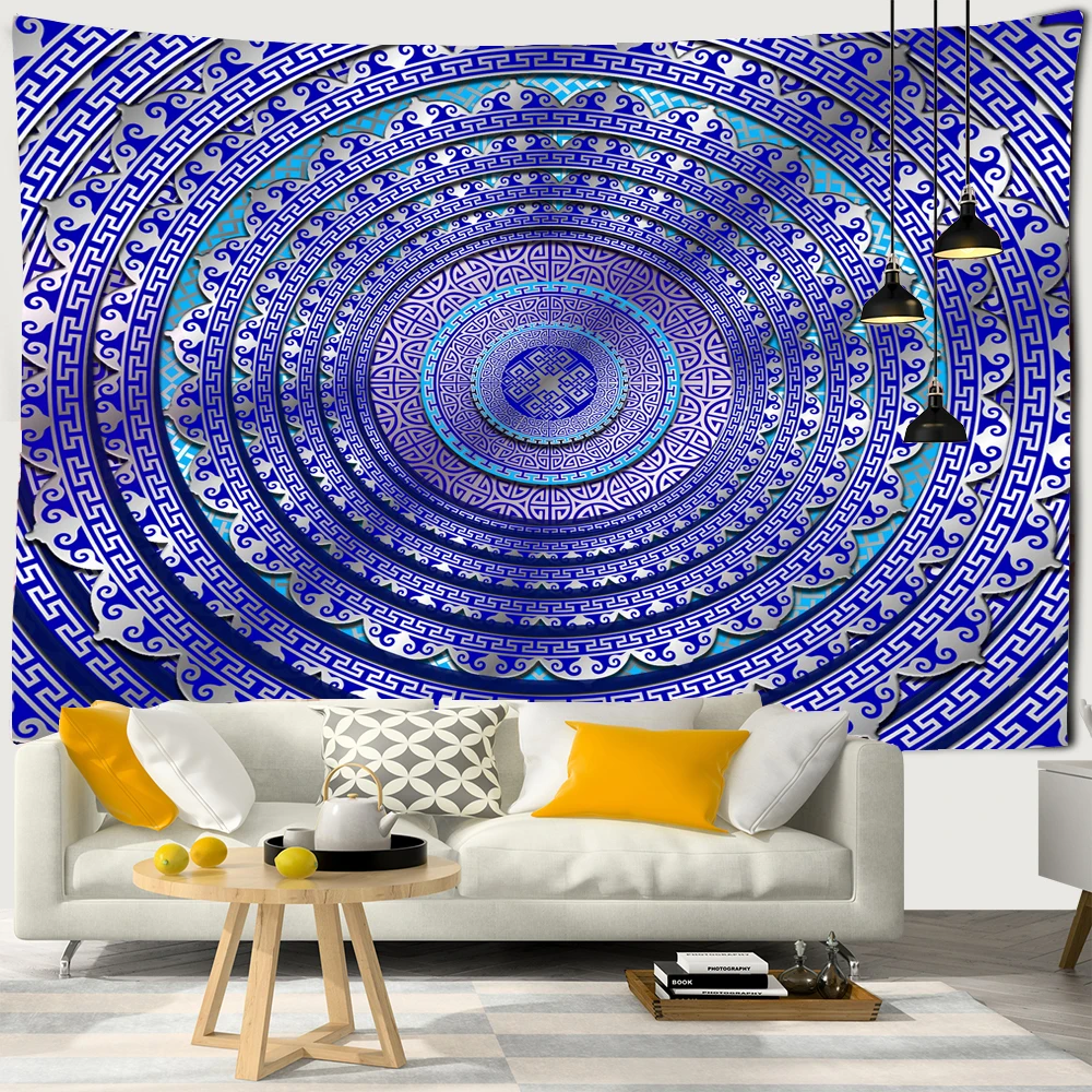 Mandala tapestry wall hanging beach throw carpet blanket mattress psychedelic scene Bohemian Yoga shawl mat Mandala tapestry