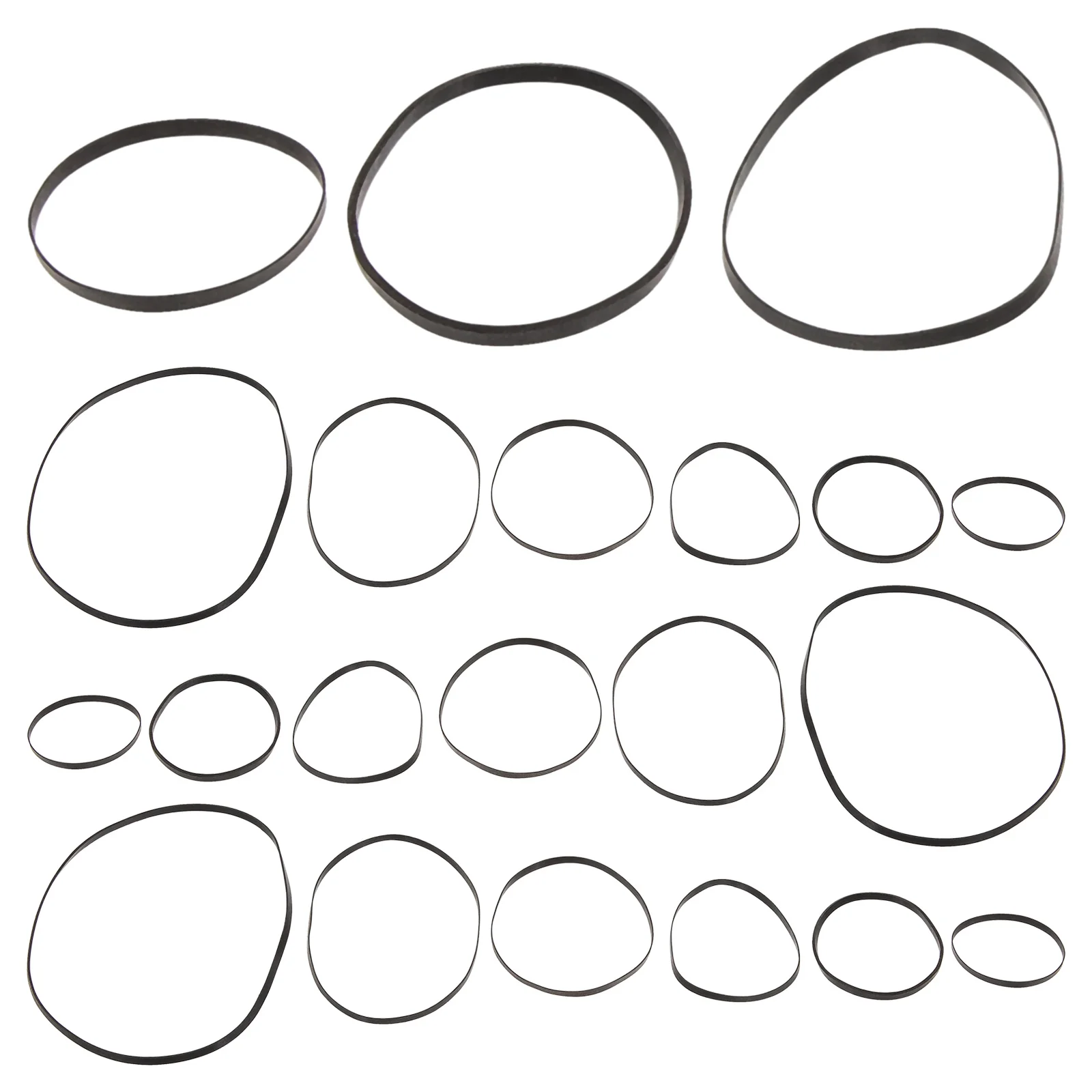 

50Pcs Recorder Rubber Belts Cassette Tape Maintenance Repair Belt for Tape Recorders Dvd Drive Video Machines Durable Flat