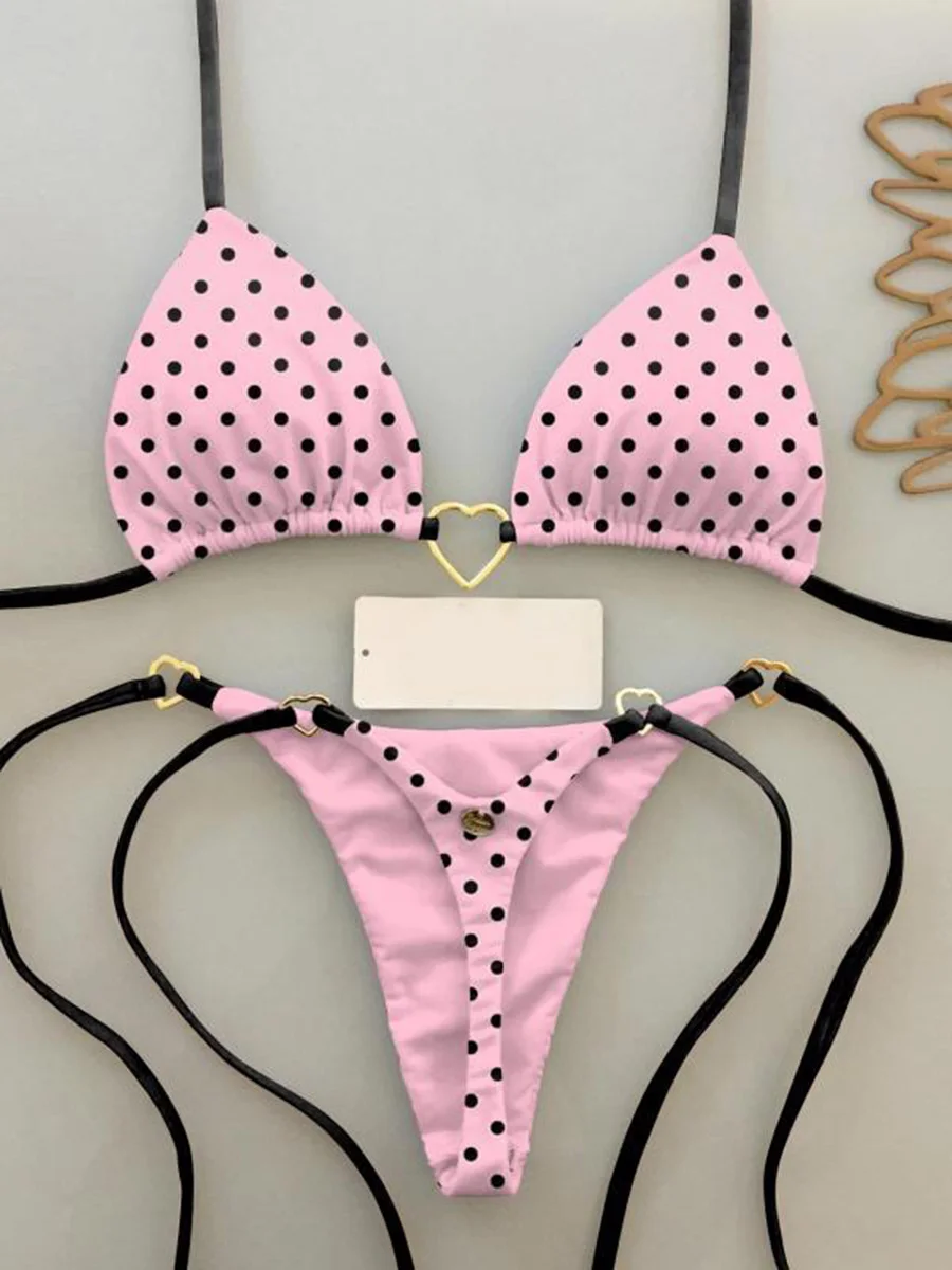 

Микро-бикини: Сексуальные купальники для женщин 2026, комплект бразильского бикини-стринг, пляжная одежда с принтом, женские купальники