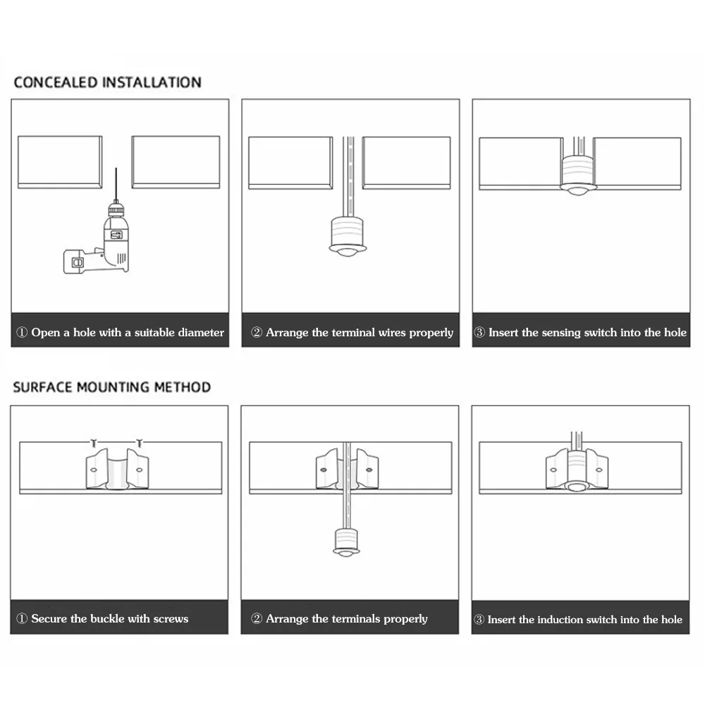 LED Cabinet Light Gesture Control Touch Dimming Switch PIR Motion/Hand Wave Sensor Smart LED Closet Cabinet Light/Wardrobe Lamp