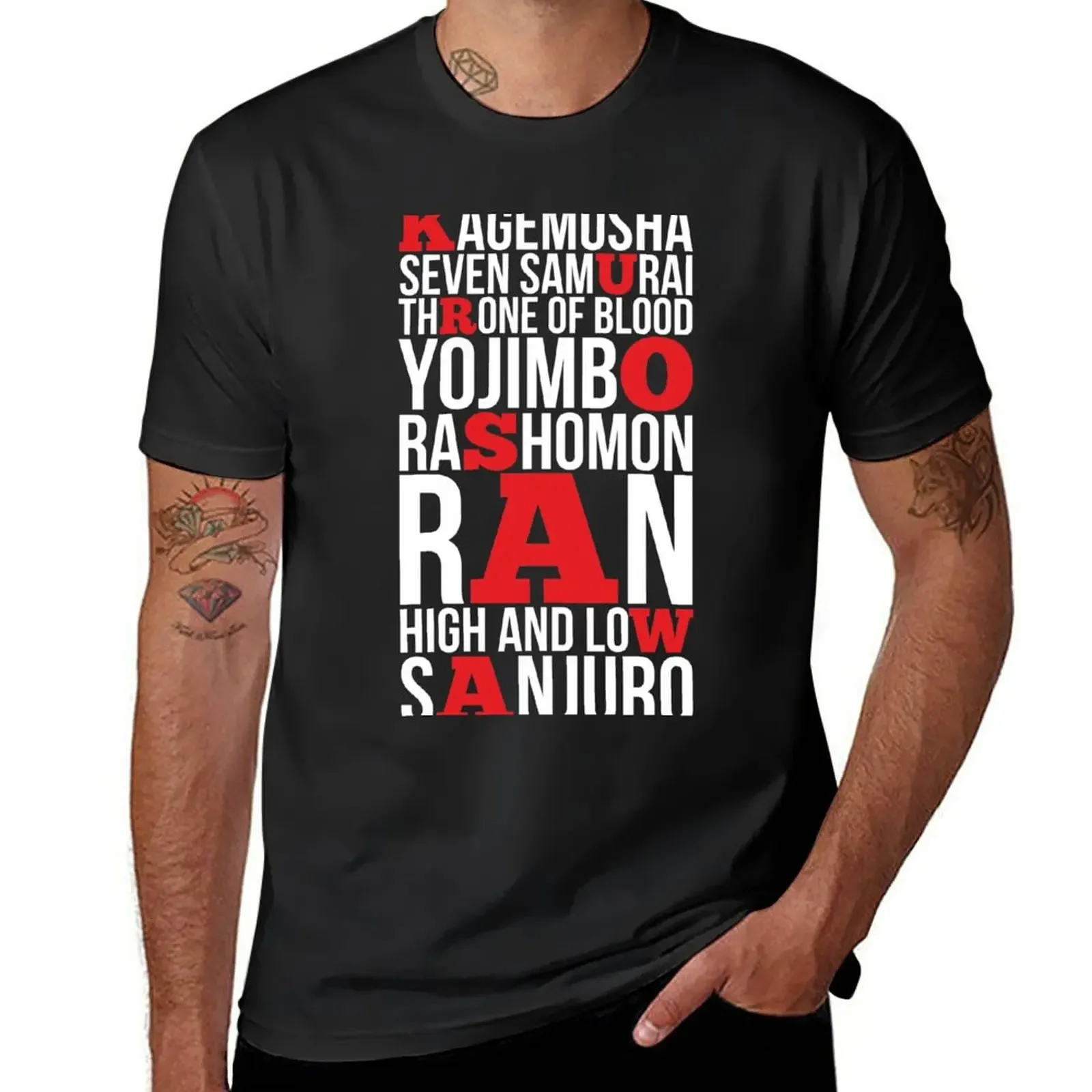 

New AKIRA KUROSAWA T-Shirt graphic t shirt man clothes t shirts for men