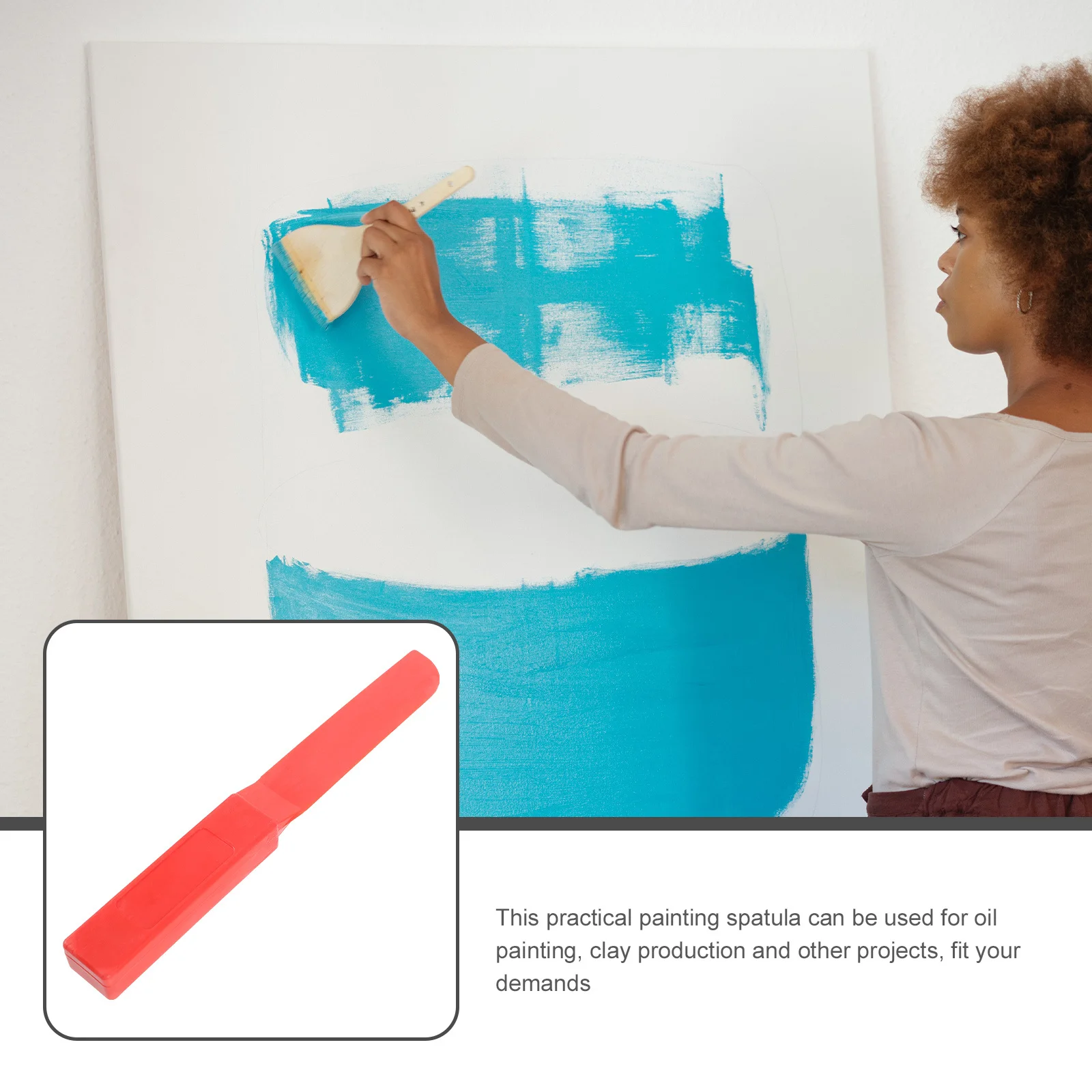 

Painting Mixing Scraper Plastic Spatula for Oil Painting and DIY Crafts Smooth Handle Pigment Scraping Tool Plastic Scraper