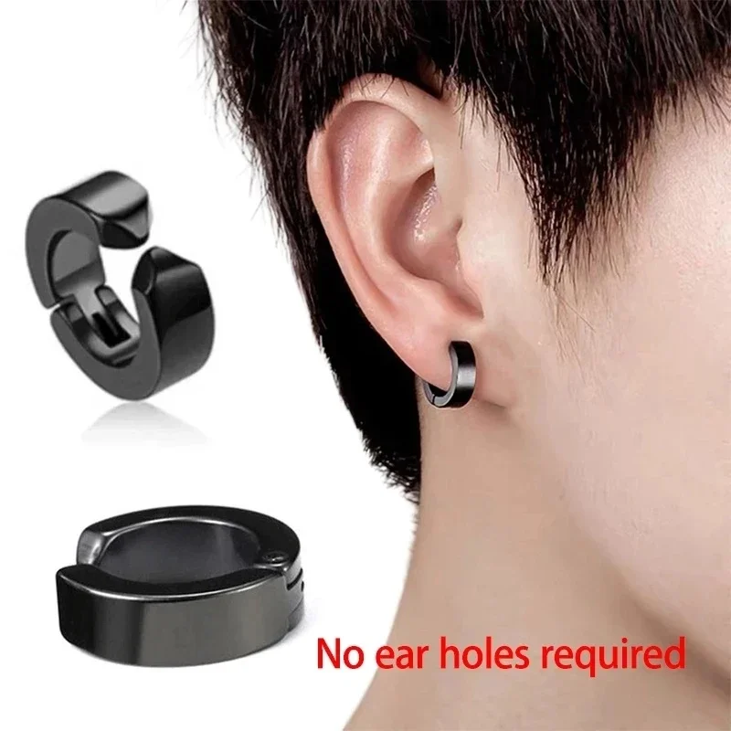 2-12Pcs Anime Chainsaw Man Earrings Yoshida Hirofumi Stainless Steel Ear Bone Clip For Women Men Cosplay Jewelry Accessories