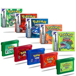 Gba rtc pokemon echte Uhr Spielkarte Rubin Smaragd Saphir Feuer rotes Blatt grün pokémon Serie Spiele