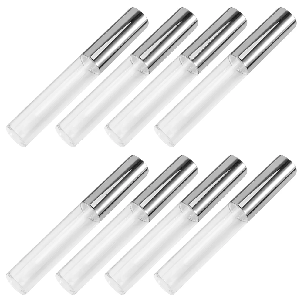 8 Pcs Lip Gloss Empty Tube Glazes Tubes Holders Lipstick DIY Mini Refillable Bottles