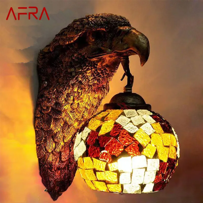 

AFRA Contemporary Eagle Wall Lamp Personalized And Creative Living Room Bedroom Hallway Bar Decoration Light