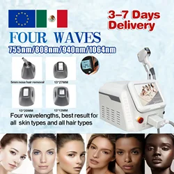 4 Wave 4head Diode Laser Hair Removal Machine Cooling Penetration Depiladora Laser Professional Beauty Epilator