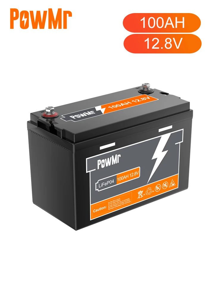 PowMr 300AH 200AH 180AH 100AH Bateria Lifepo4 12V 24V Pakiety Baterii Litowo-Jonowych do Zastosowań Solarnych, Akumulator Ładowalny z BMS, Klasa A, Ponad 6000 Cykli — 2