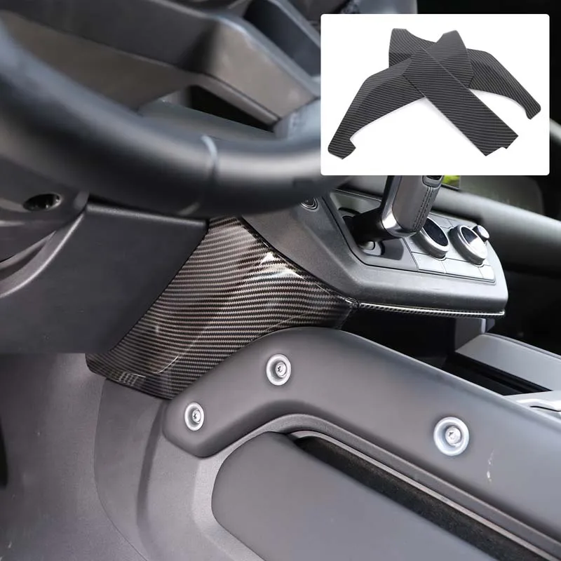 

Углеродное волокно ABS для Land Rover Defender 90 110 130 2025 + центральная консоль автомобиля, колено, боковая панель, декоративная наклейка, автомобильные аксессуары