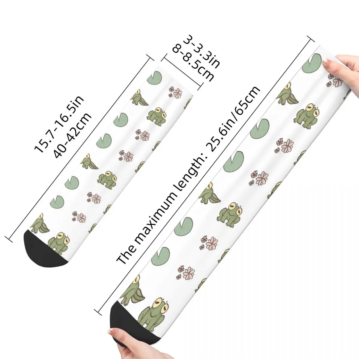 Hip Hop Retro Froggy Time Crazy Men's compression Socks Unisex Cottagecore Harajuku Seamless Printed Happy Crew Sock Boys Gift