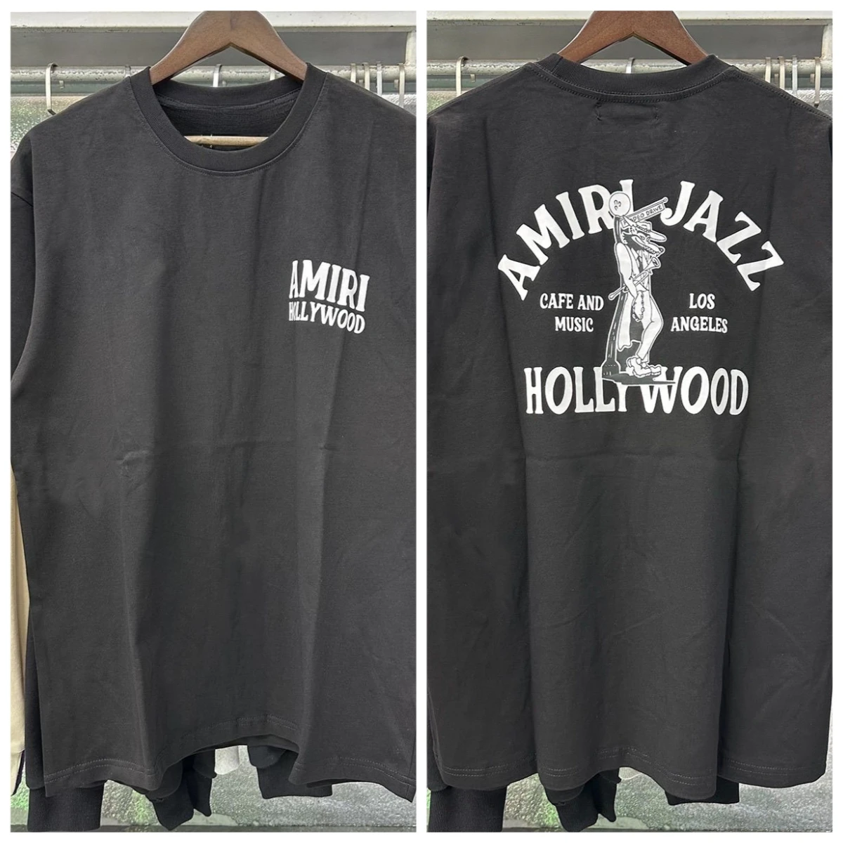 

OVERSIZE 2025 Amir1 Jazz Wolf Jazz Wolf Print SUMMER Cotton Casual Short-sleeved Eco-friendly T-shirt for Men and Women
