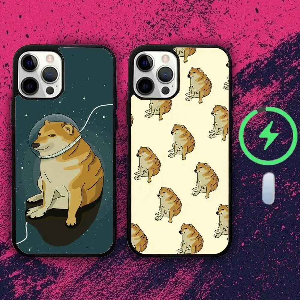 

Cheems Cute Dog Phone Case For iPhone 16e,16,15,14,13,12,11,Plus,Pro,Max,Mini Magsafe Magnetic Wireless Charging
