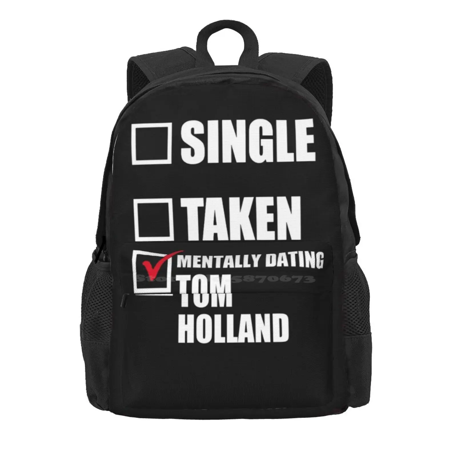 Mentally Dating Tom Holland Hot Sale Schoolbag Backpack Fashion Bags Hoco Homecoming Zendaya Spidey Far From Home Fangirl