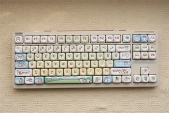 144 tuşları/set Kohachi Keycaps MOA profil GMK PBT sevimli Anime Keycaps mekanik klavye boya süblimasyon oyun için klavye