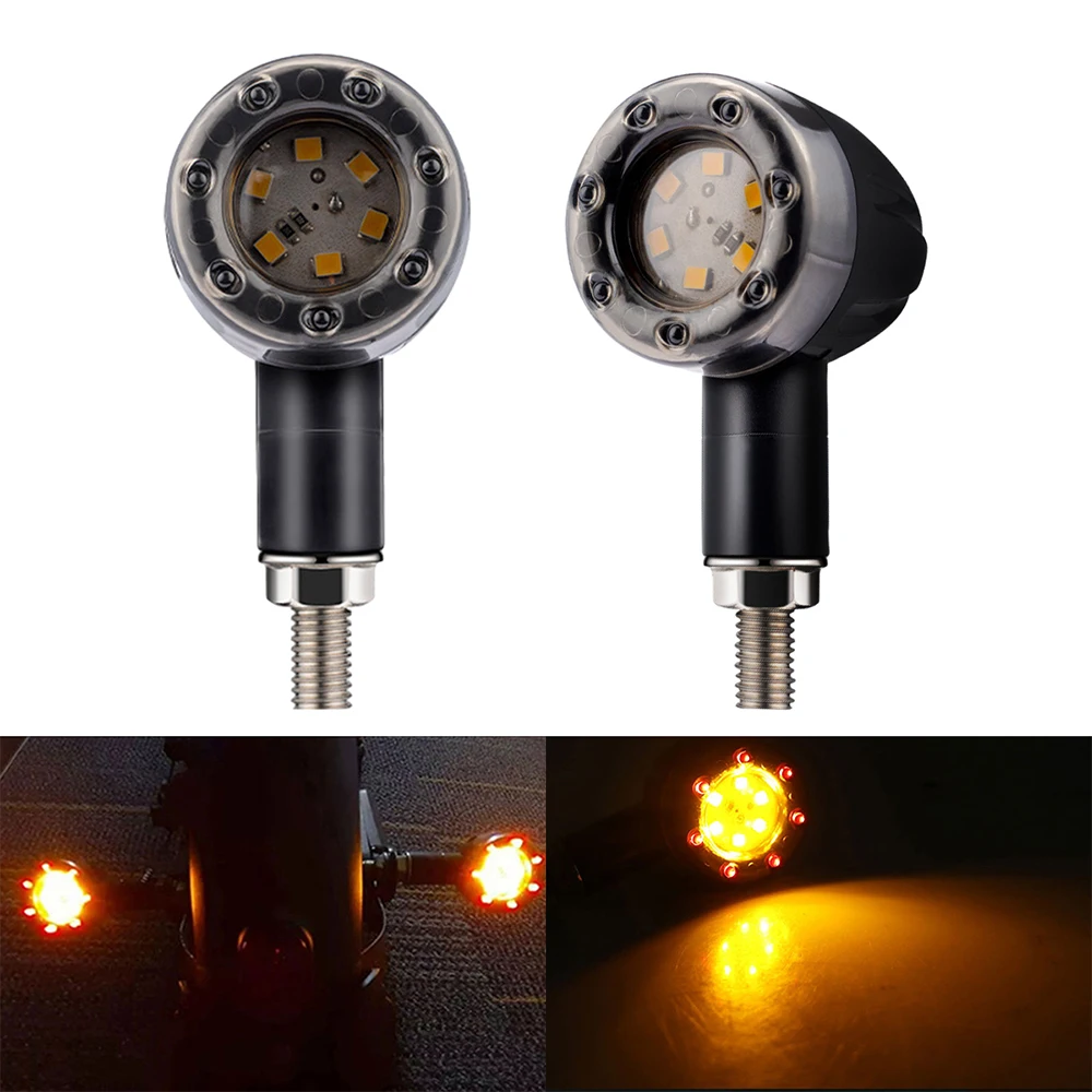 

Universal Motorcycle LED turn signal Red Yellow Signal light Brake light Warning taillight led turn indicator light waterproof
