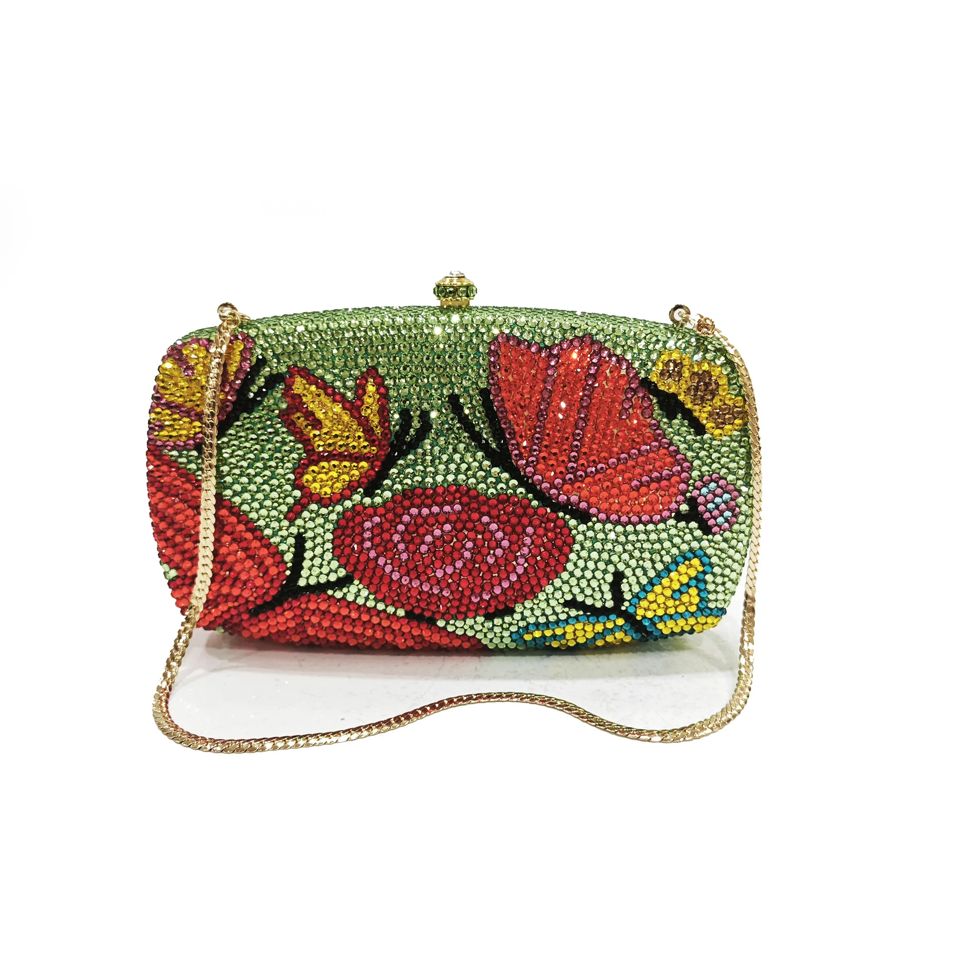 Little Crystal Wedding Evening Purses Flower Women High-End Diamond Clutch Purse Party Clutches Bridal Rhinestone Minaudiere