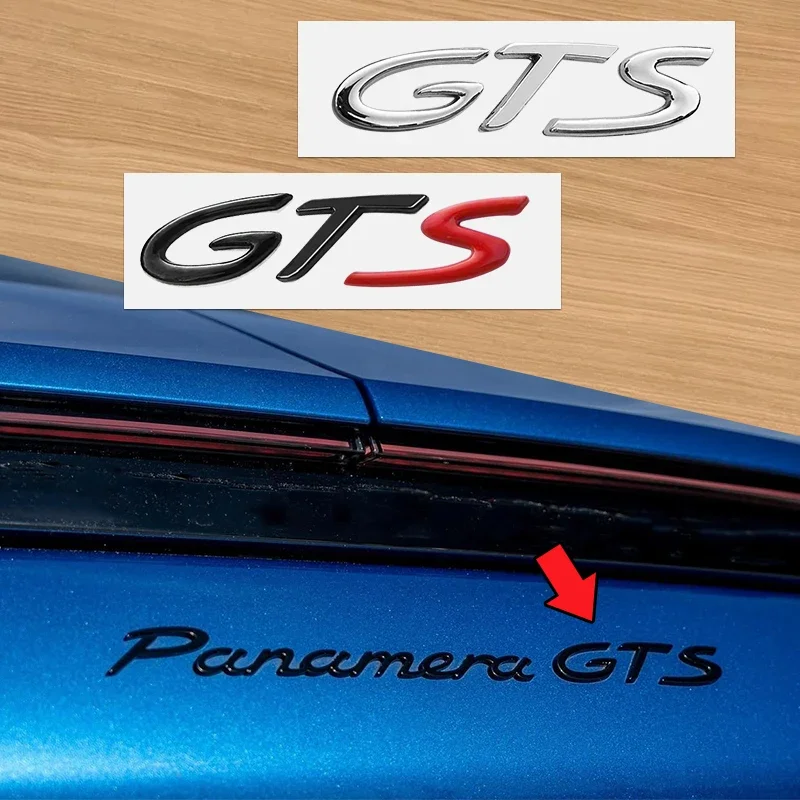 3D GTS logo car Hood Fender trunk Rear Bonnet Nameplate Decal Emblem Badge Sticker Accessories