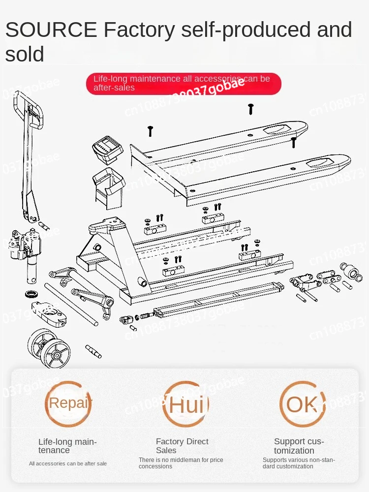 YY Electronic Forklift Scale Manual Hydraulic Truck Trailer Forklift Pallet Truck