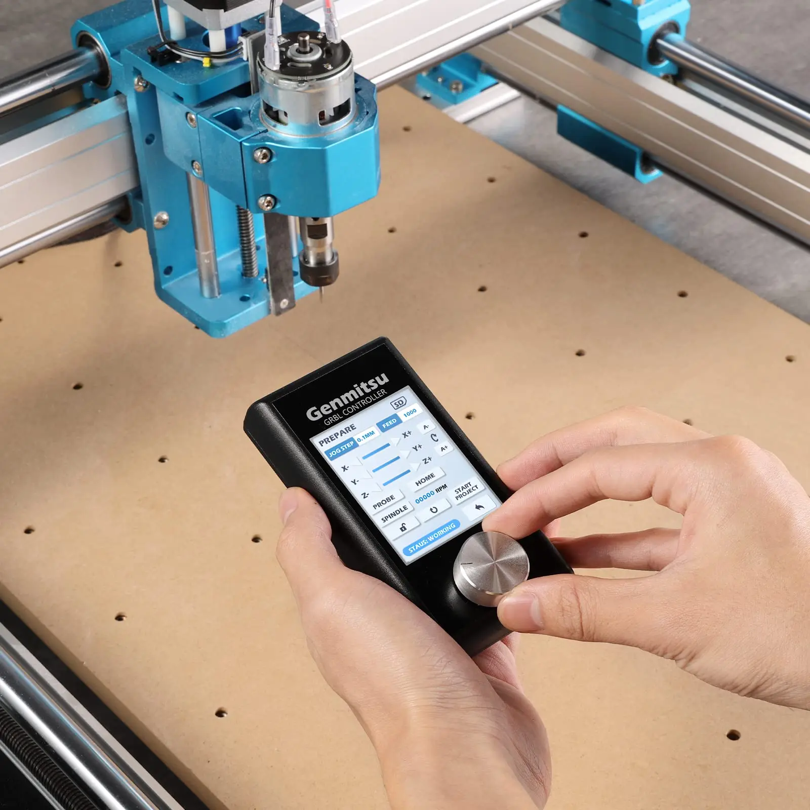 Genmitsu CNC Router Machine Offline Control Module, Dial Design for Offline and 4-Axis Control Genmitsu 4040-PRO