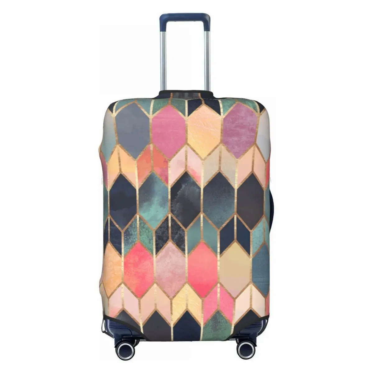 

Современный дорожный чехол для багажа с геометрическим узором, эластичный чехол для чемодана, подходит для 18-32 дюймов
