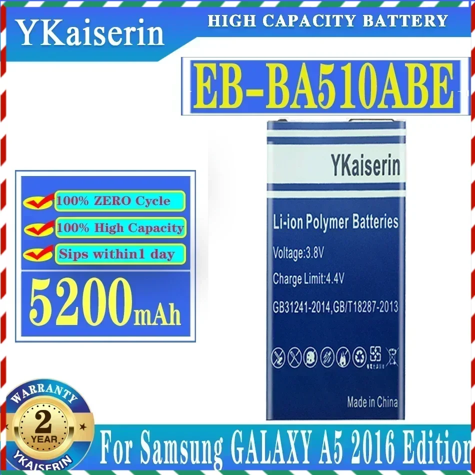 Replacement Battery EB-BA510ABE For Samsung GALAXY A510 A5 2016 Version 5200mAh