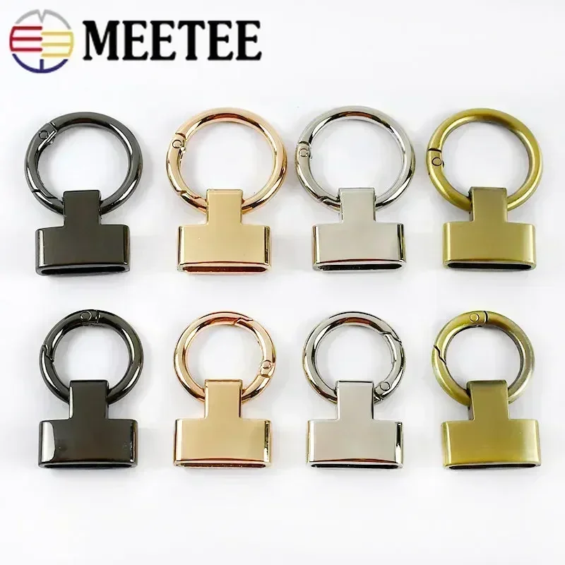 5/10/20Pcs Meetee 20/25mm Metal O Ring Buckles Bag Sides Clip Buckle for Keychain Handbag Belt Snap Clasp Hardware Accessories