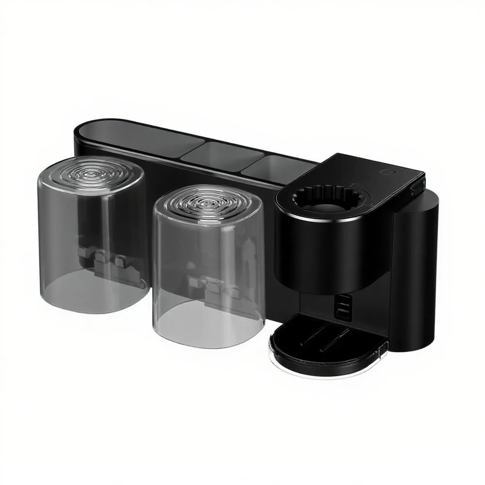 Smart Automatic Toothpaste Dispenser with Toothbrush Holder Waterproof Design Wall Mount Six Adjustable Dispensing Levels