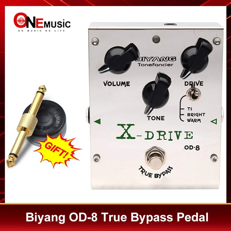 

Biyang ToneFancier Serie OD-8 Guitar Bass Effects Pedal X Drive Distortion Effect guitar pedal True Bypass with pedal connector