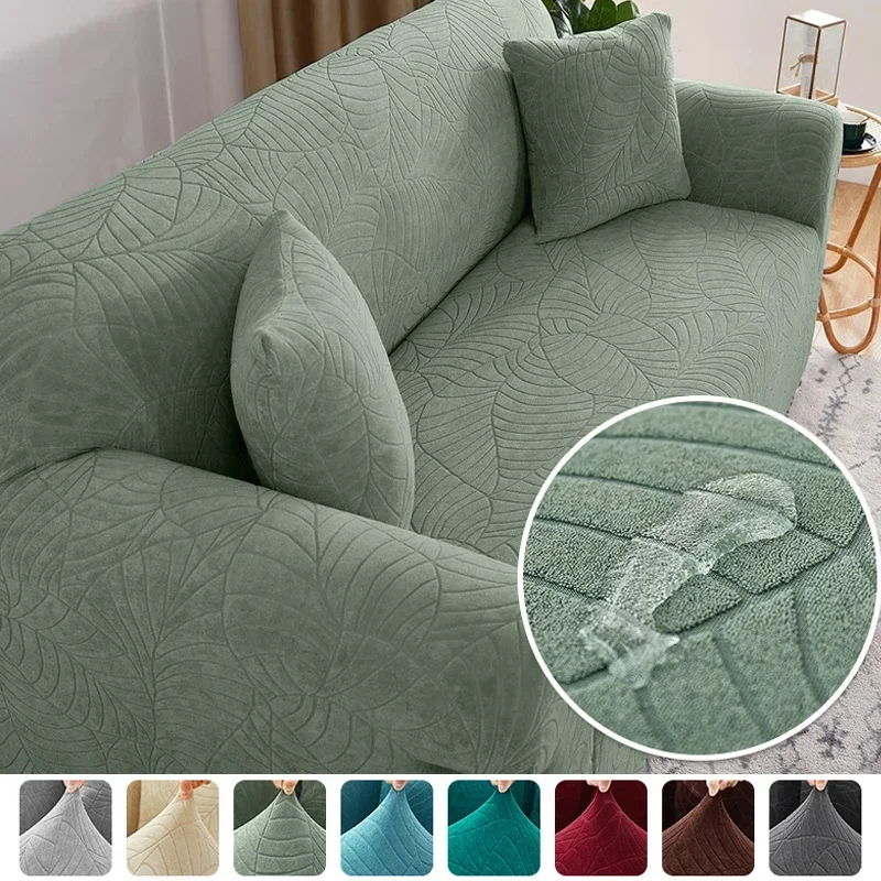 Thick Jacquard Sofa Cover for Living Room Elastic Waterproof Sofa Cover 1/2/3/4 Seater L-shaped Corner Sofa Cover